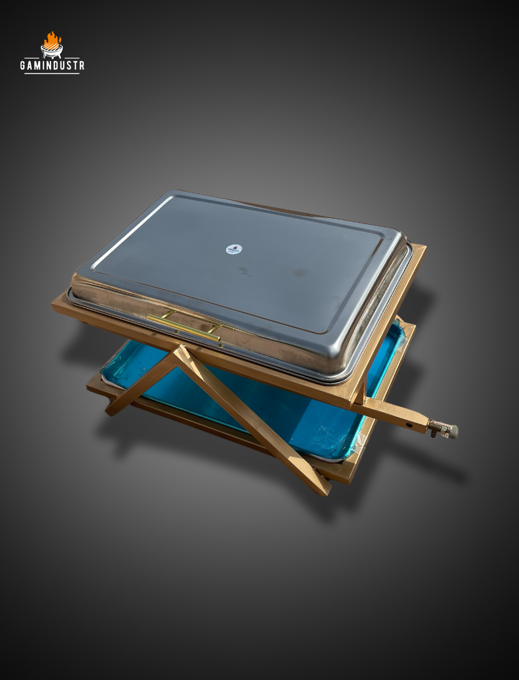 60x40cm  شواية المضبي اطباق ستانلس ستيل  بغطاء