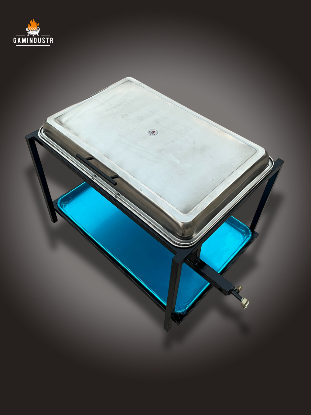 60x40cm شواية المضبي حوض ستيل بالغطاء مقاس