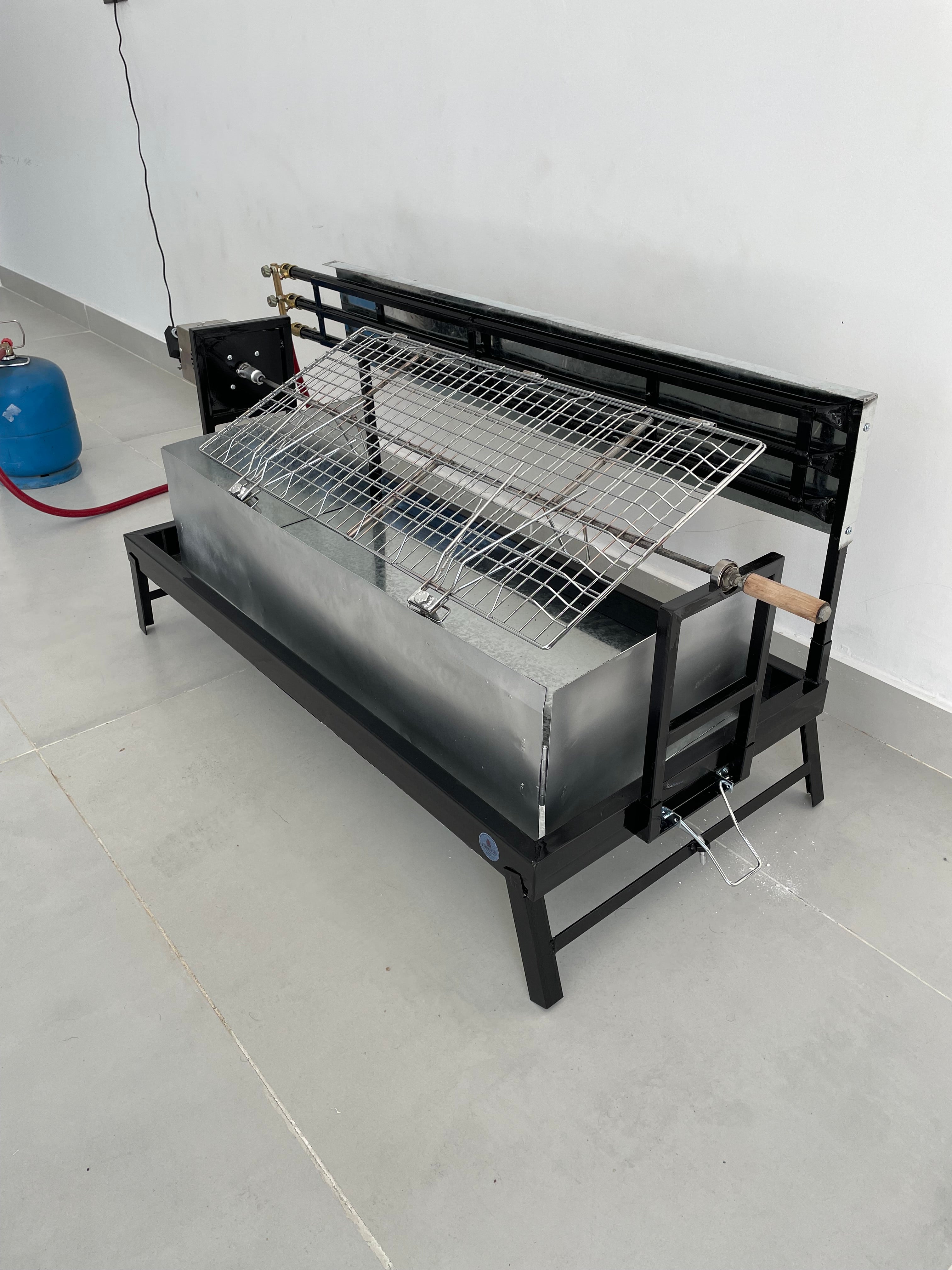 100x50cm شواية دوارة تعمل بالغاز و الفحم