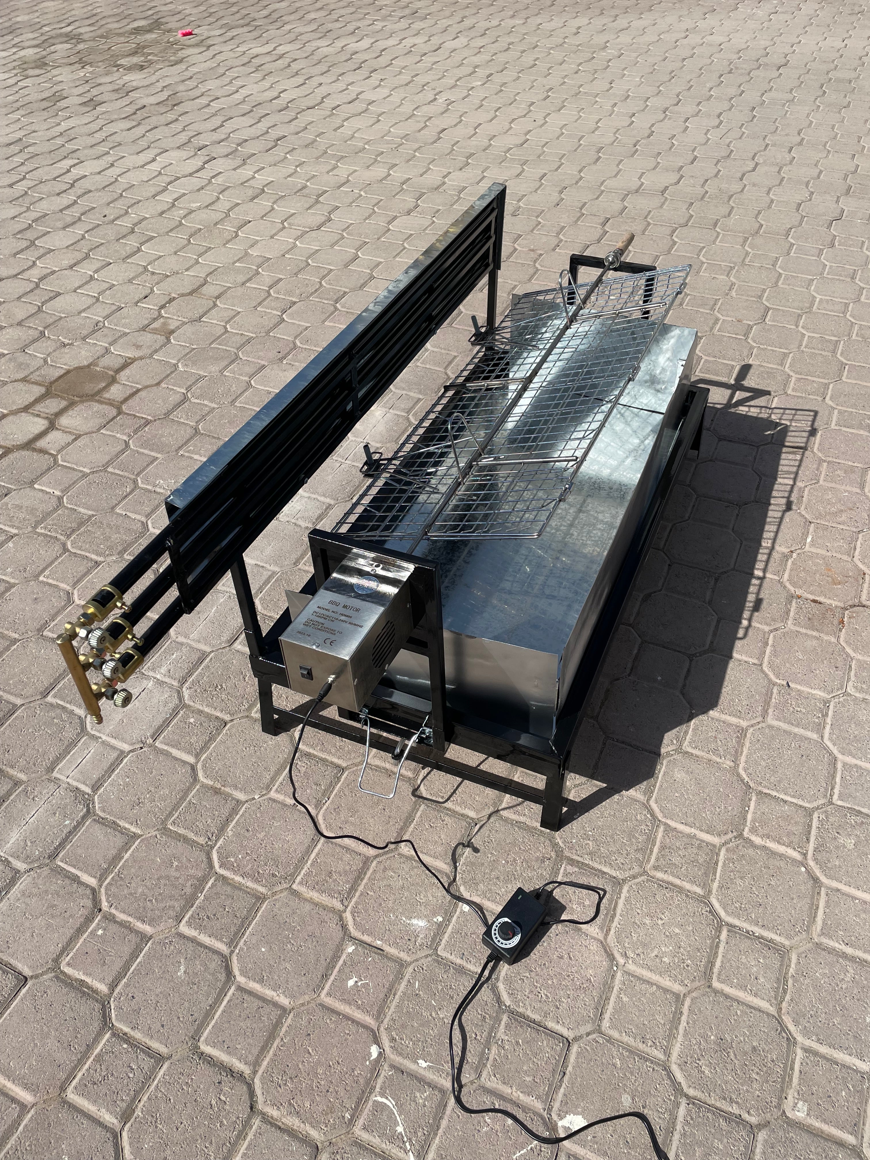 100x50cm شواية دوارة تعمل بالغاز و الفحم