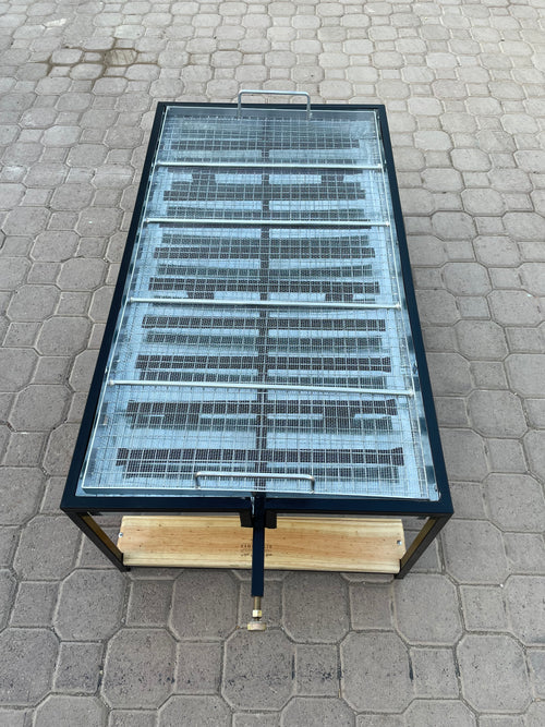 110x60cm شواية المضبي مع قاعدة من خشب الصنوبر  بالغاز والفحم مقاس