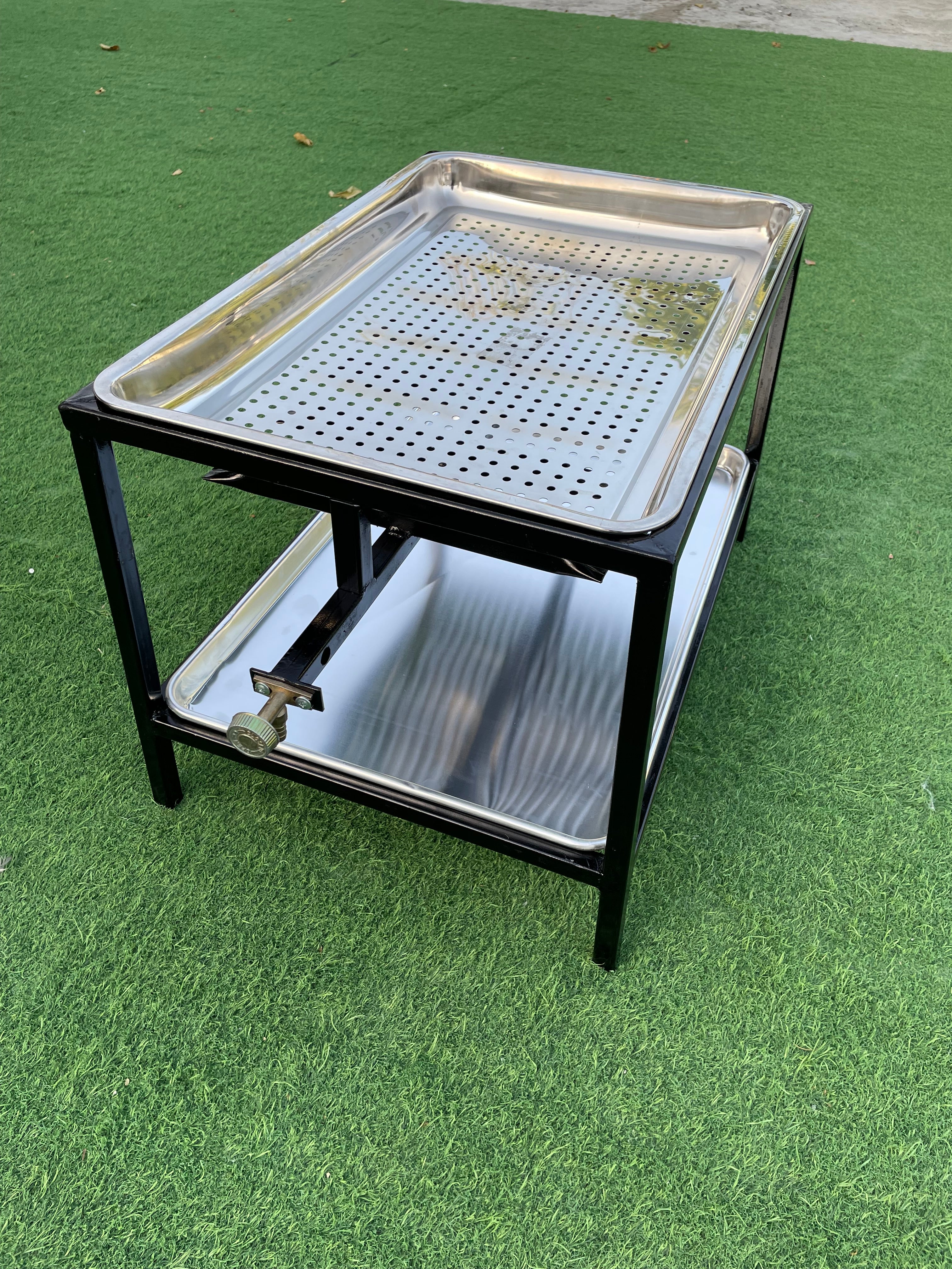 60x40cm شواية المضبي حوض ستيل مقاس