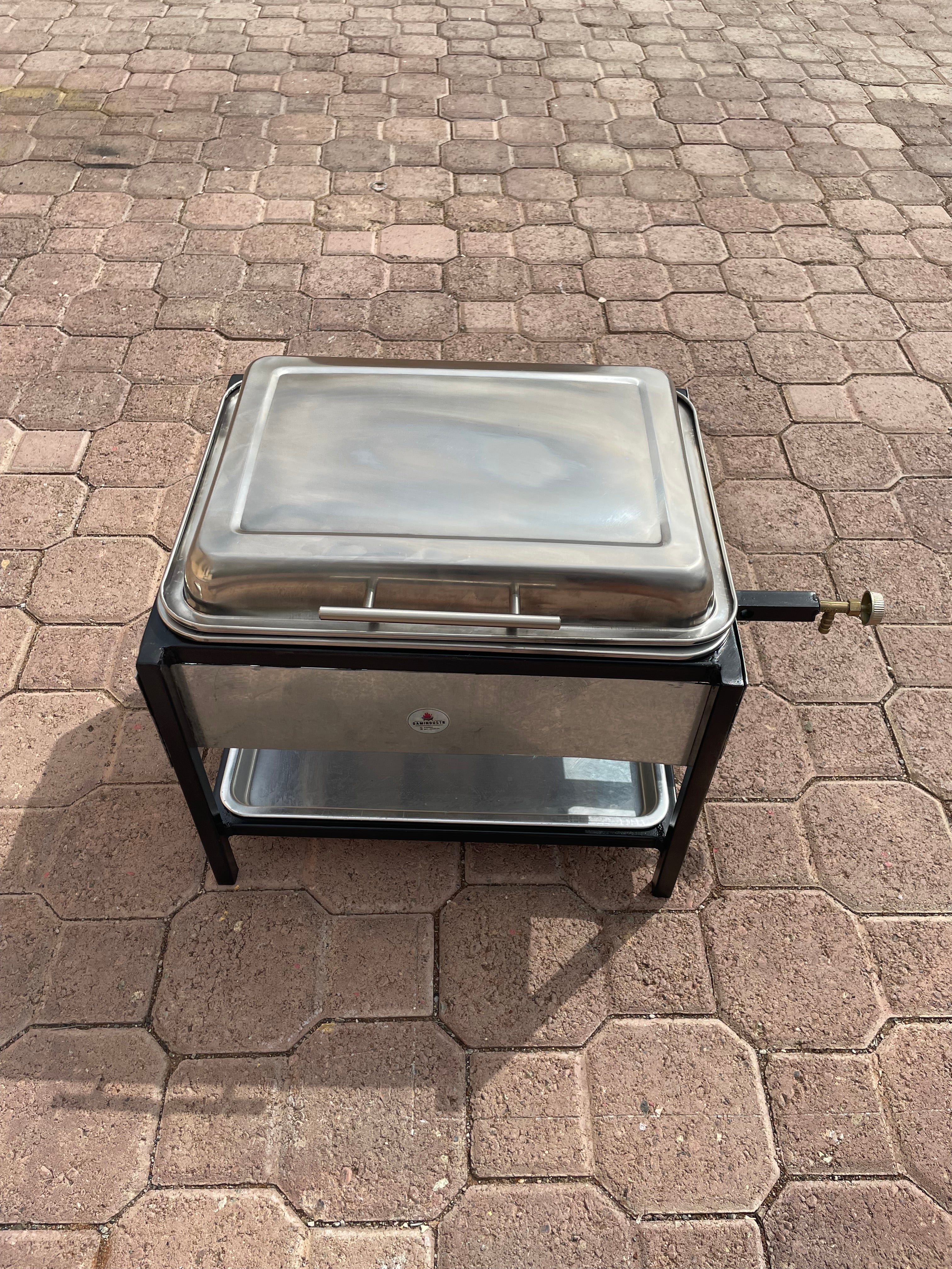 30x40cm  شواية المضبي اطباق ستانلس ستيل  بغطاء