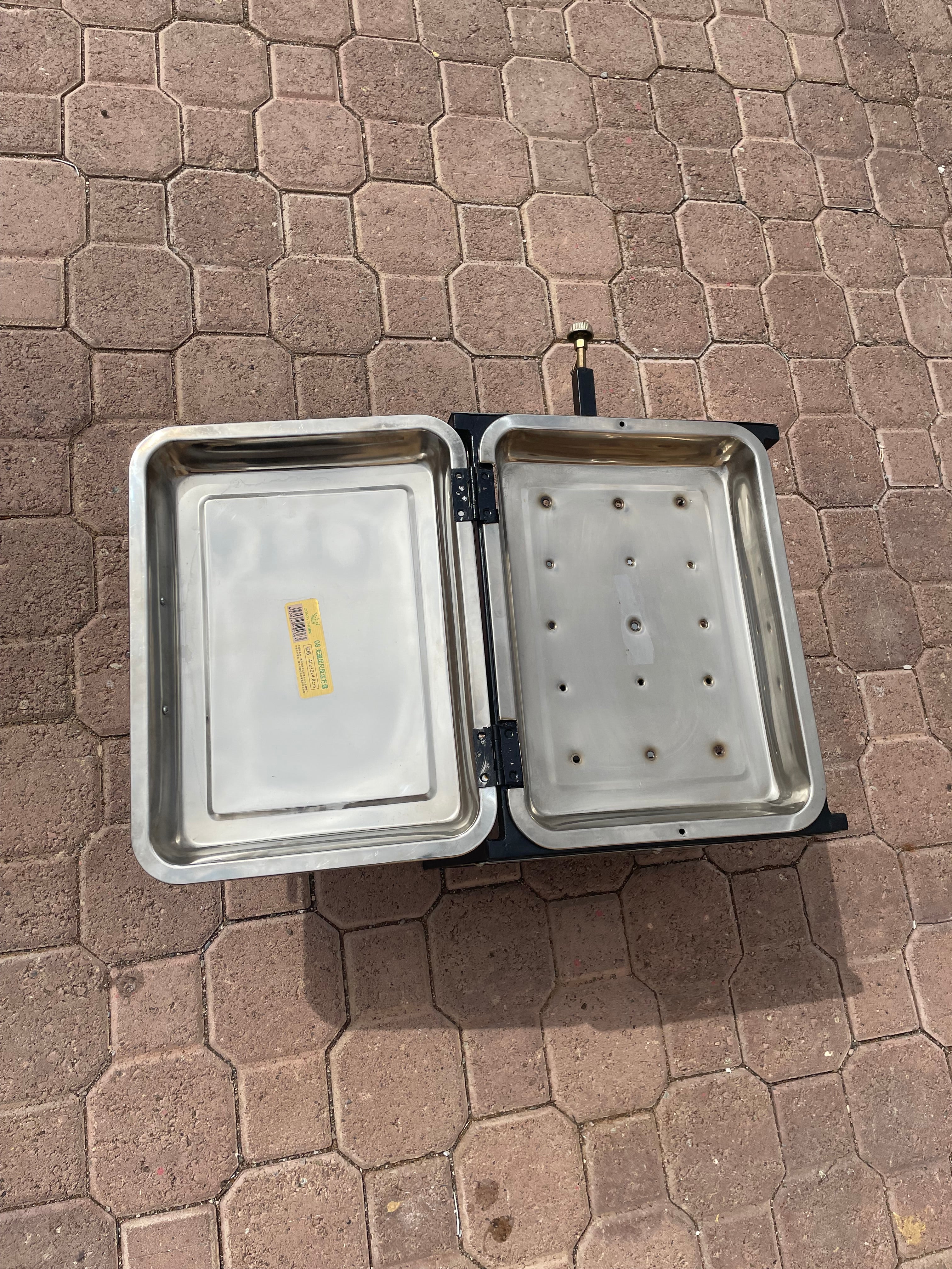 30x40cm  شواية المضبي اطباق ستانلس ستيل  بغطاء