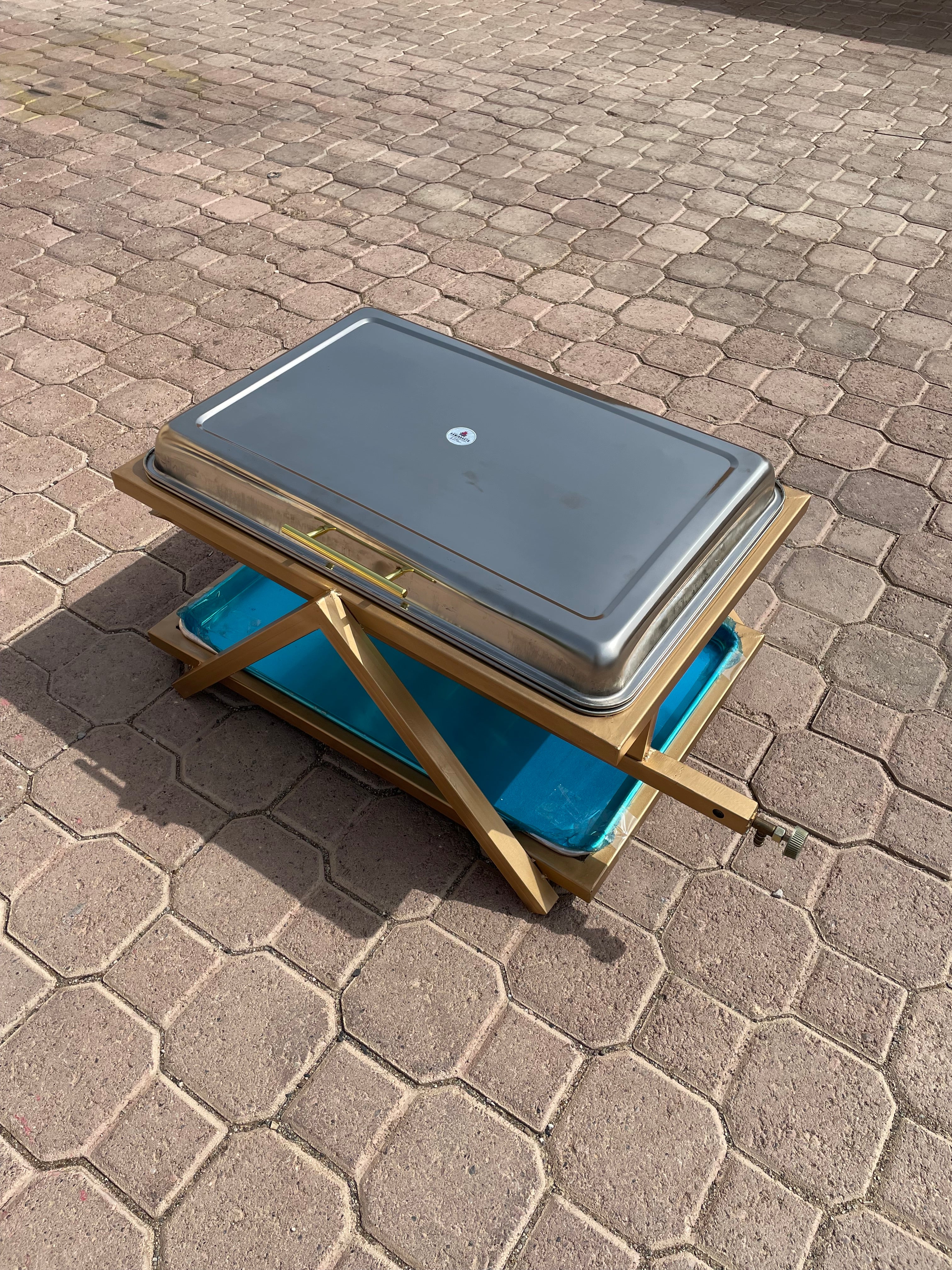 60x40cm  شواية المضبي اطباق ستانلس ستيل  بغطاء