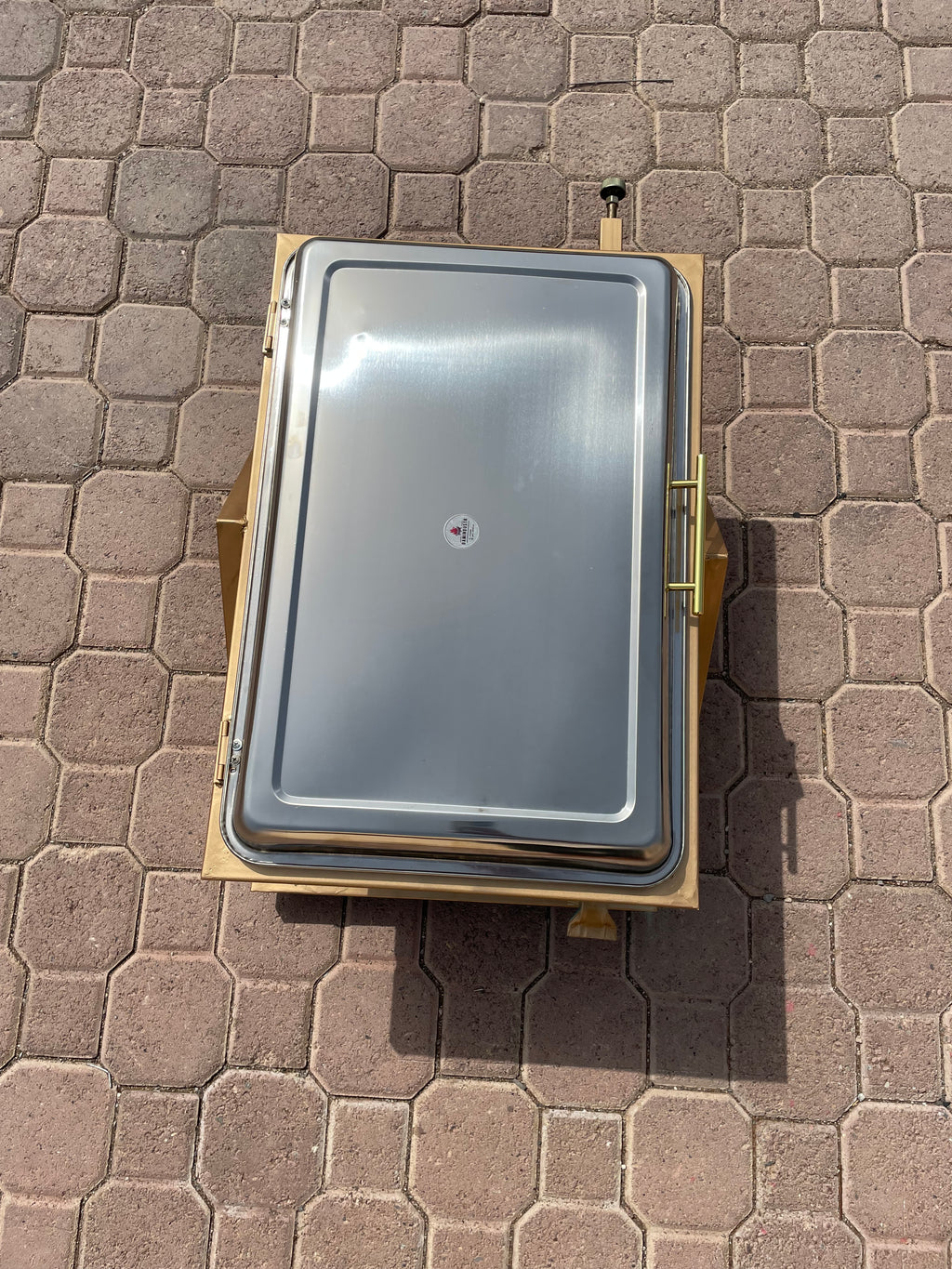 60x40cm  شواية المضبي اطباق ستانلس ستيل  بغطاء