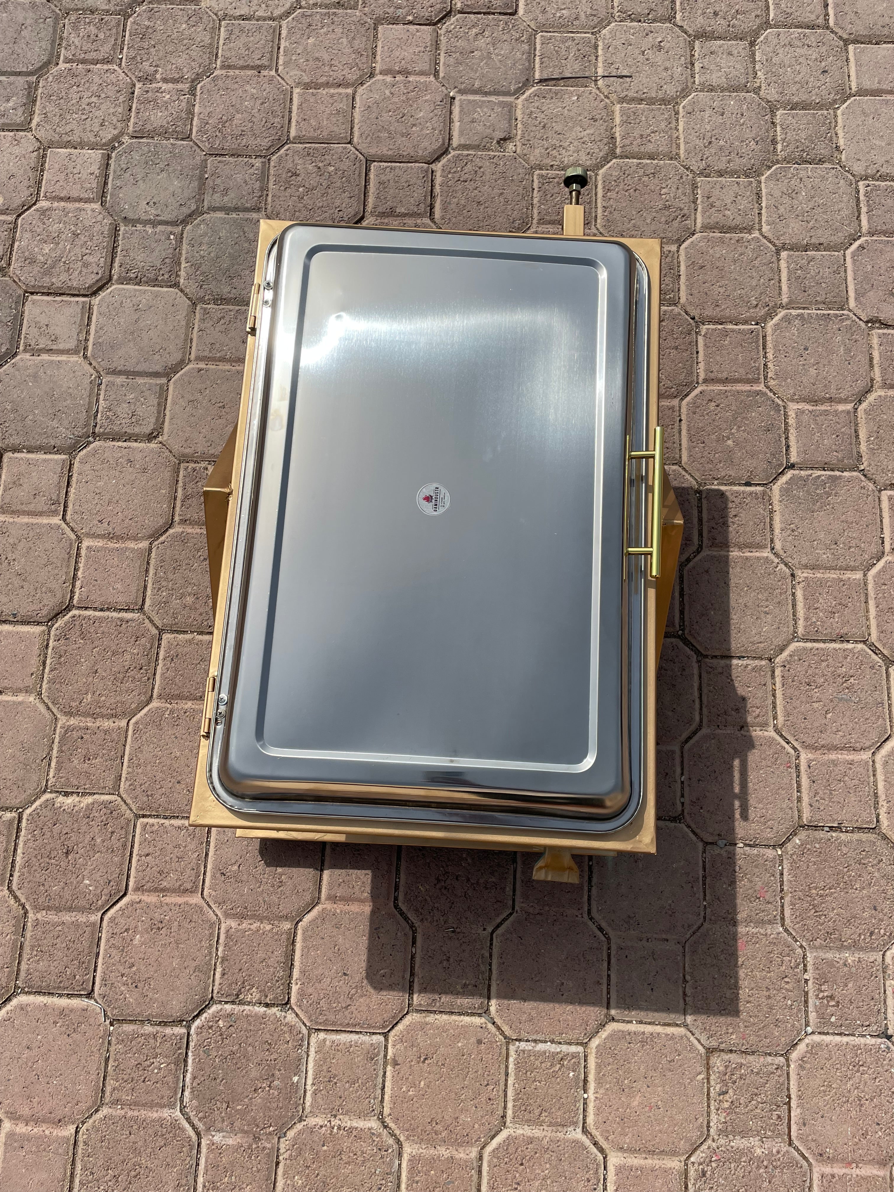 60x40cm  شواية المضبي اطباق ستانلس ستيل  بغطاء