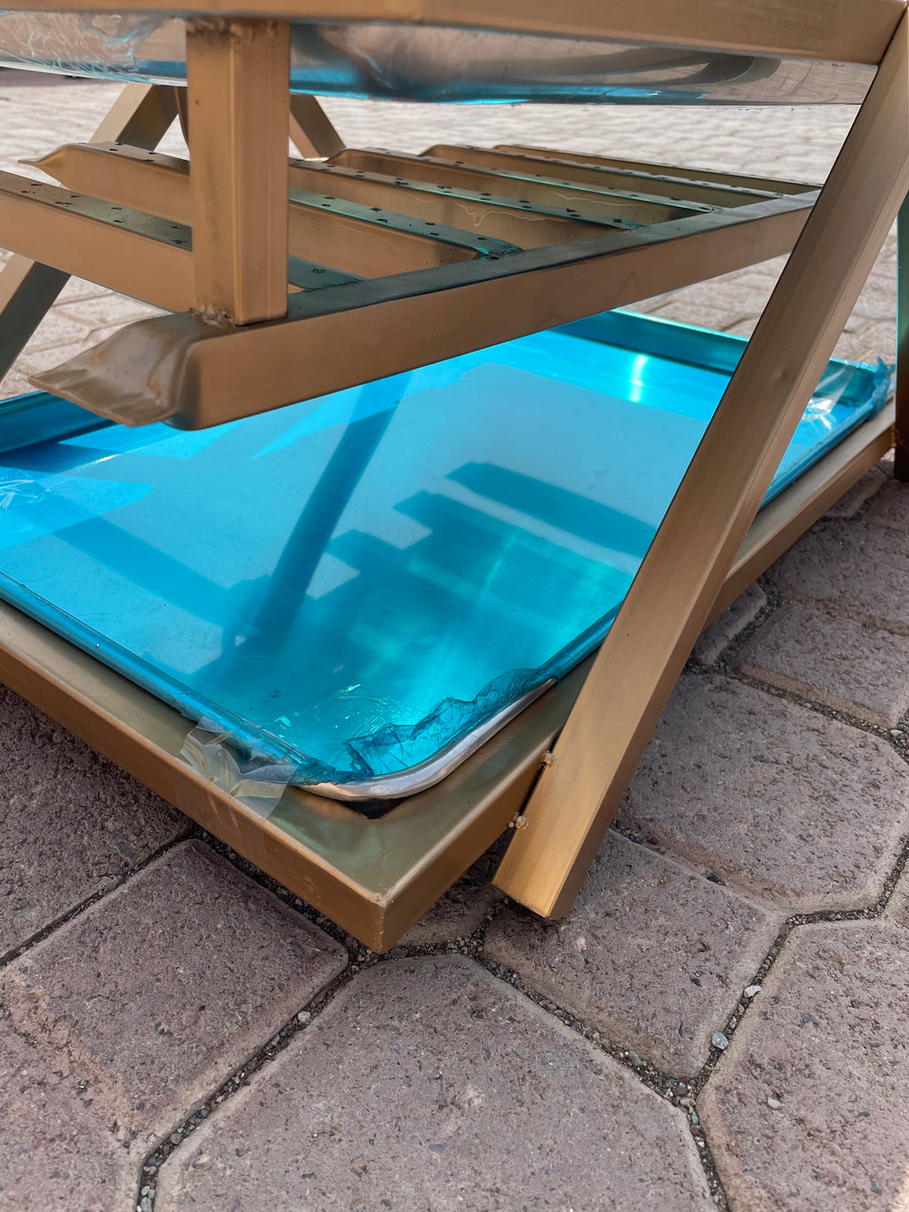 60x40cm  شواية المضبي اطباق ستانلس ستيل  بغطاء