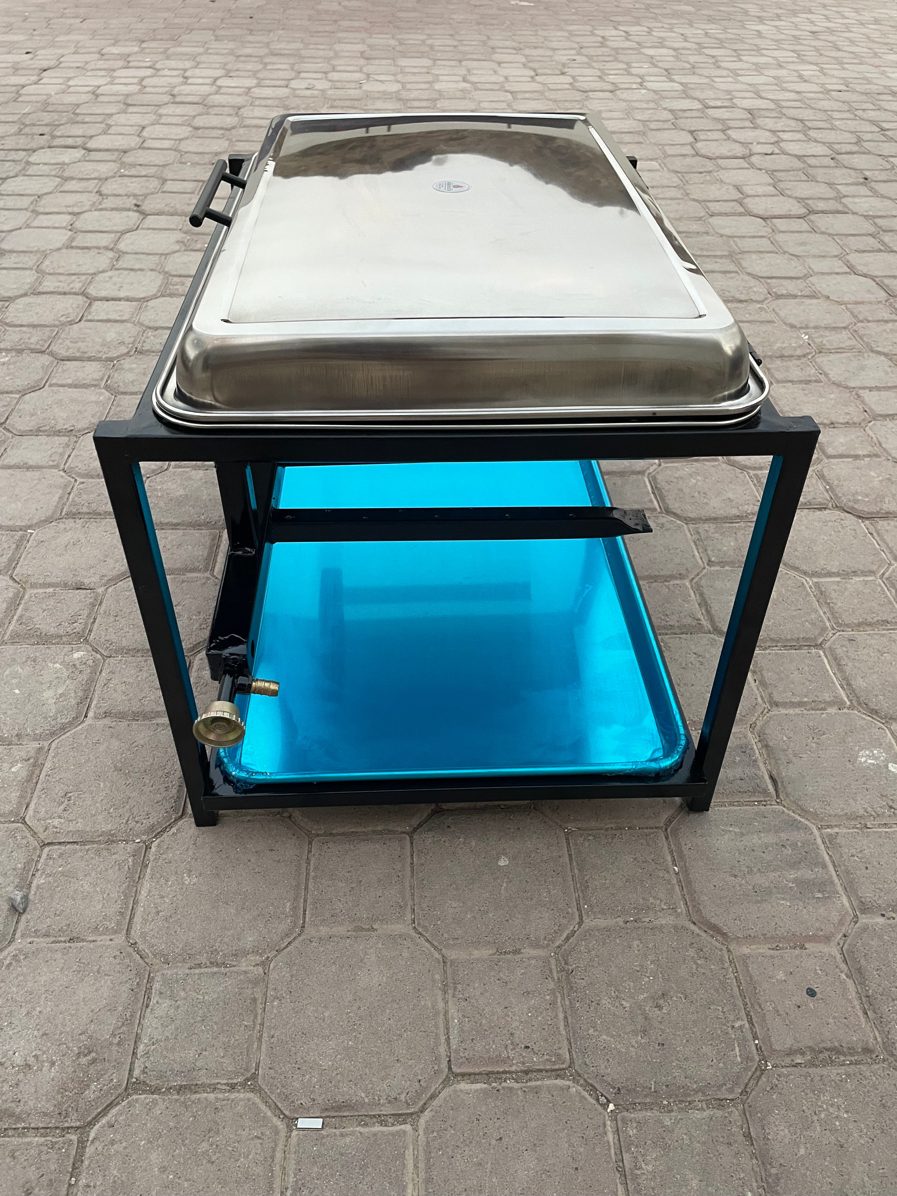 60x40cm شواية المضبي حوض ستيل بالغطاء مقاس